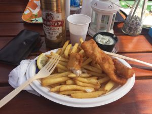 Fish and chips på spiken